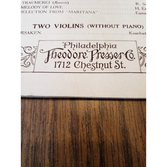 Melody Of Love Theodore Presser Ensemble Music for Violin and Piano Sheet Music - Picture 3 of 6